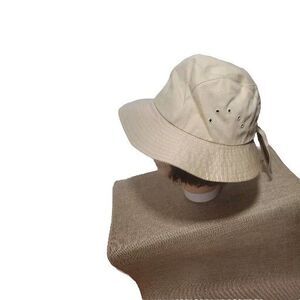 Betmar Women's Khaki Large Brim Bucket Hat With Back Bow Vents Bucket Hat